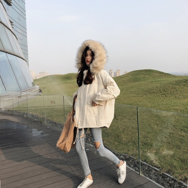 Öko hajból készült női őszi-téli kabát kapucnival