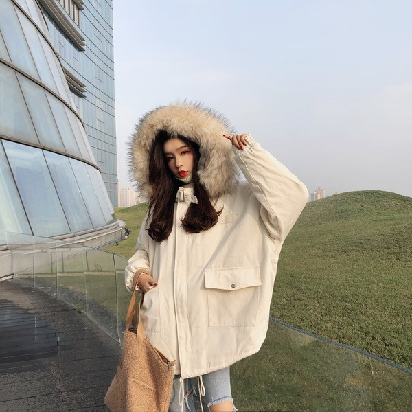 Öko hajból készült női őszi-téli kabát kapucnival