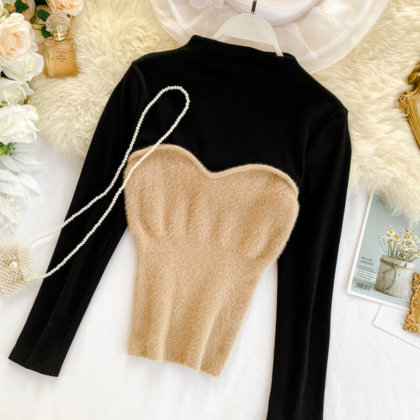 Καθημερινή  γυναικεία μπλούζα με οβάλ λαιμόκοψη σε τέσσερα χρώματα και μακρύ μανίκι