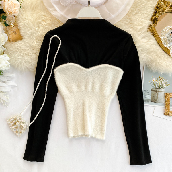 Καθημερινή  γυναικεία μπλούζα με οβάλ λαιμόκοψη σε τέσσερα χρώματα και μακρύ μανίκι