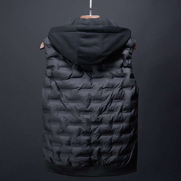 Ежедневен мъжки елек с качулка и цип в три цвята 