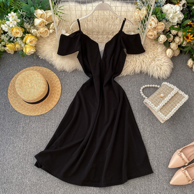 Rochie elegantă de damă cu decolteu în V în trei culori