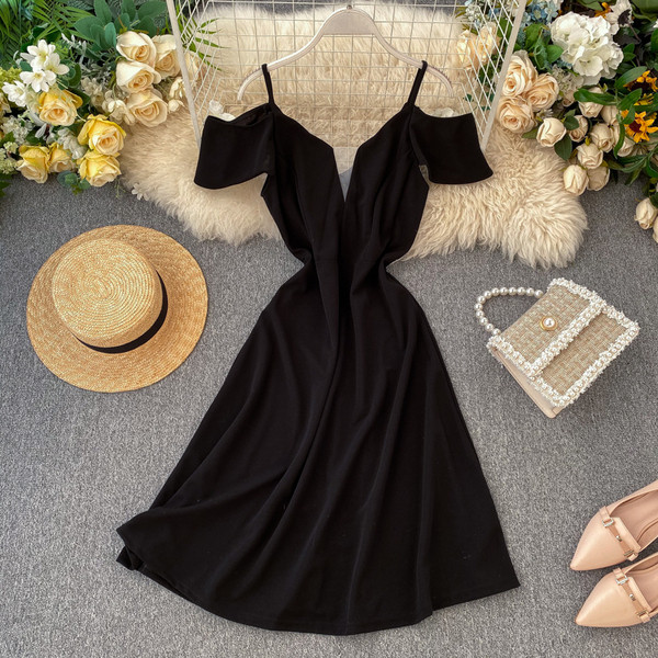 Rochie elegantă de damă cu decolteu în V în trei culori