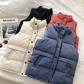 Vesta casual dama cu guler inalt in mai multe culori