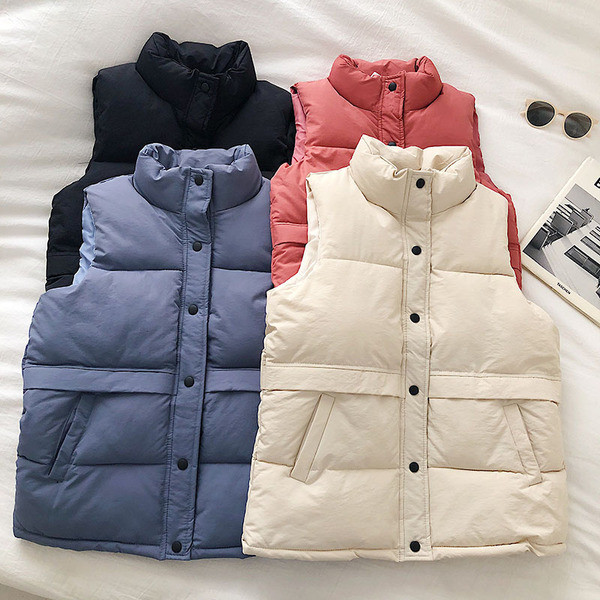 Vesta casual dama cu guler inalt in mai multe culori