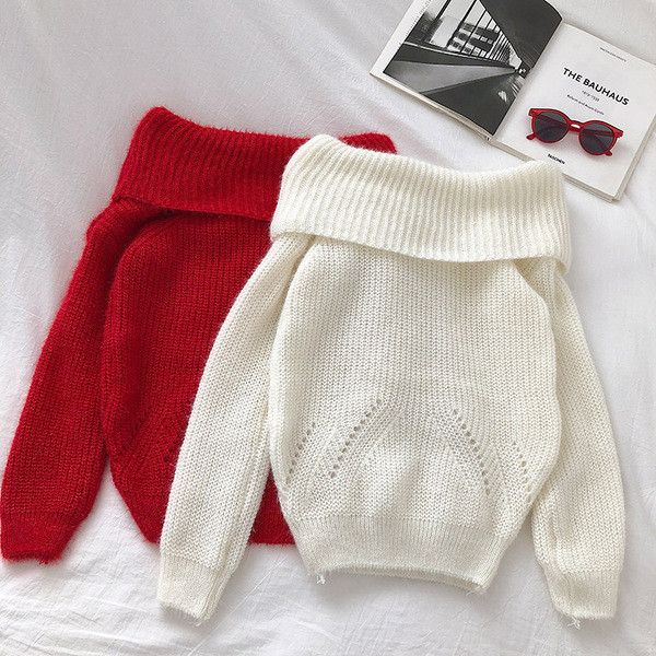 Új modell modern női pulóver ejtett ujjal több színben