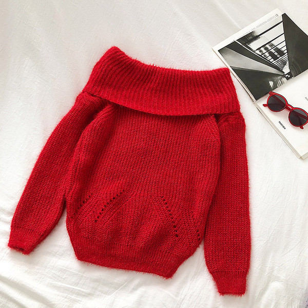 Új modell modern női pulóver ejtett ujjal több színben