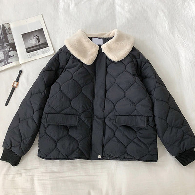 Geaca casual dama cu guler in trei culori