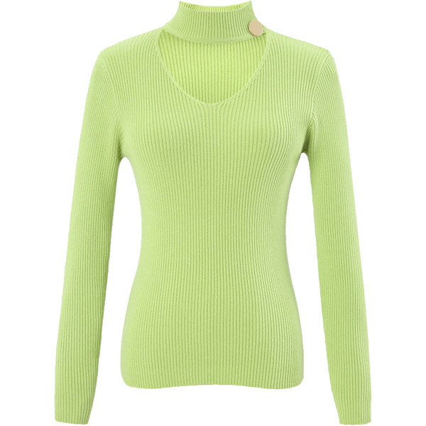 Νέο μοντέλο γυναικείο πουλόβερ  με κομμένα κομμάτια σε άσπρο, μαύρο, πράσινο και κίτρινο χρώμα