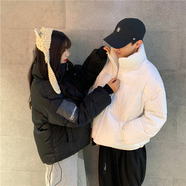 Geaca de dama topica in trei culori cu guler inalt