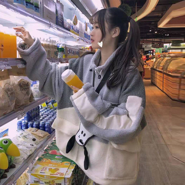 Γυναικείο απαλό φούτερ με τσέπες