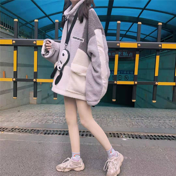 Γυναικείο απαλό φούτερ με τσέπες