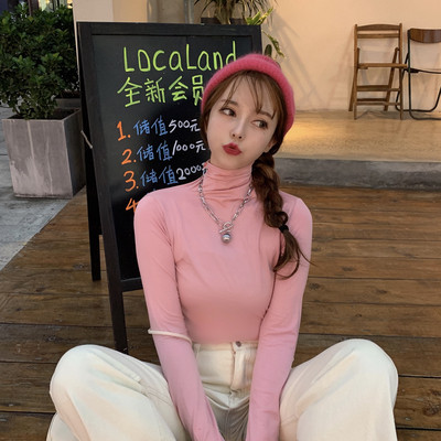 Női alkalmi blúz több színben, magas gallérral