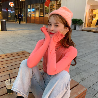 Női alkalmi blúz több színben, magas gallérral