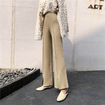 Дамски ежедневен панталон в бежов и черен цвят