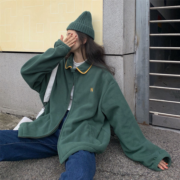 Γυναικείο casual φούτερ σε πράσινο  χρώμα 