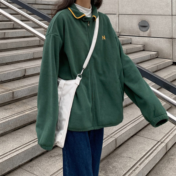 Γυναικείο casual φούτερ σε πράσινο  χρώμα 