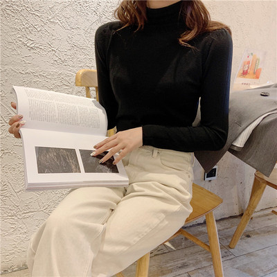 Bluza de dama casual model cu guler inalt