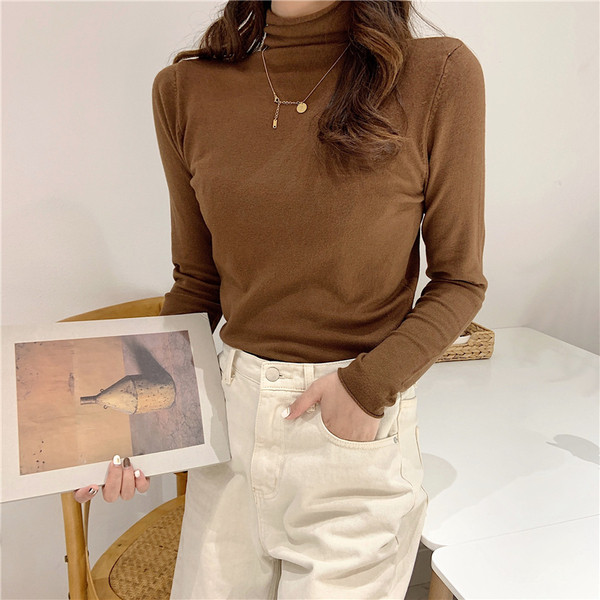 Bluza de dama casual model cu guler inalt