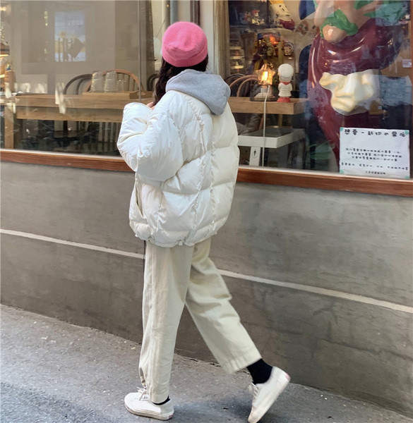 Női alkalmi rövid kabát két színben széles modellben