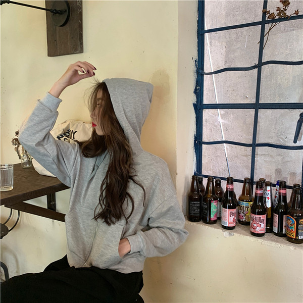 Hanorac scurt casual de dama in mai multe culori cu fermoar