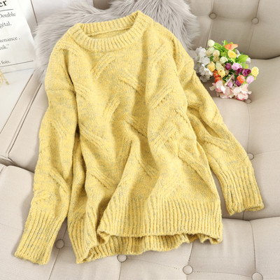 Μοντέρνο γυναικείο πουλόβερ  με οβάλ λαιμόκοψη σε τέσσερα χρώματα