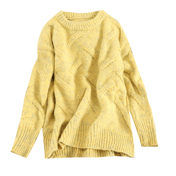 Μοντέρνο γυναικείο πουλόβερ  με οβάλ λαιμόκοψη σε τέσσερα χρώματα