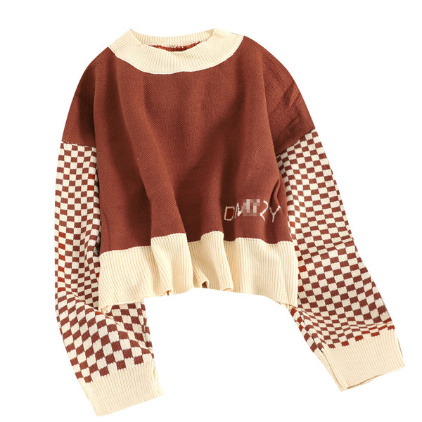 Μοντέρνο γυναικείο πουλόβερ με ωοειδές λαιμόκοψη σε διάφορα χρώματα