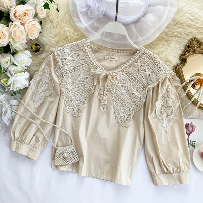 Γυναικείο πουκάμισο με δαντέλα σε διάφορα χρώματα