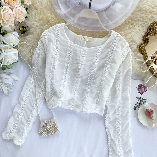 Női ing kerek nyakkivágással, két színben