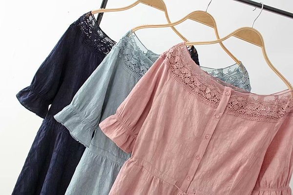 Rochie casual dama larga cu maneci cazute in trei culori