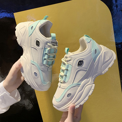 Μοντέρνα πάνινα παπούτσια με ψηλή πλατφόρμα σε τρία χρώματα