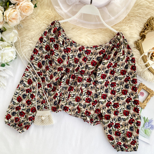 Modern női ing virágmintával, két színben