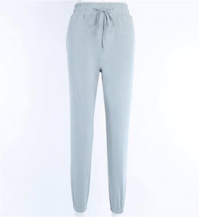Pantaloni casual dama cu talie inalta si cravate in patru culori