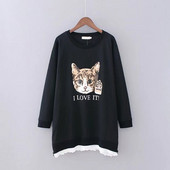 Lezser női blúz hosszú ujjal és rátéttel, két színben