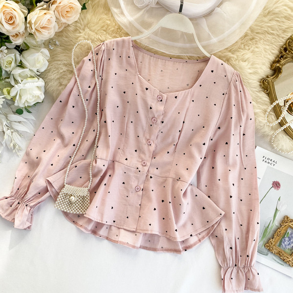 Modern női ing gombokkal, többféle színben