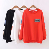 Casual Γυναικείο μπλούζα με μακρύ μανίκι με O-λαιμόκοψη σε τρία χρώματα