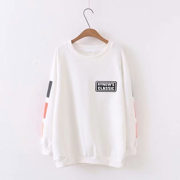 Casual Γυναικείο μπλούζα με μακρύ μανίκι με O-λαιμόκοψη σε τρία χρώματα