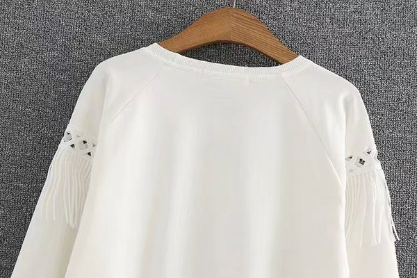 Casual Γυναικεία μπλούζα με μακρύ μανίκι με O-Neck σε μαύρο και άσπρο χρώμα