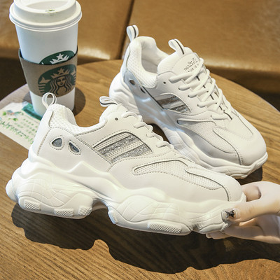 Καθημερινά γυναικεία αθλητικά παπούτσια  με σκληρή σόλα σε τρία χρώματα