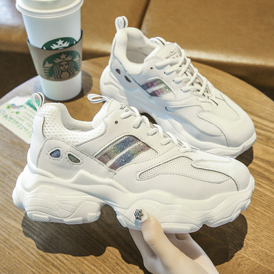 Καθημερινά γυναικεία αθλητικά παπούτσια  με σκληρή σόλα σε τρία χρώματα