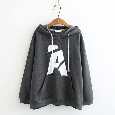 Casual γυναικείο φούτερ και τσέπη με κουκούλα σε τρία χρώματα