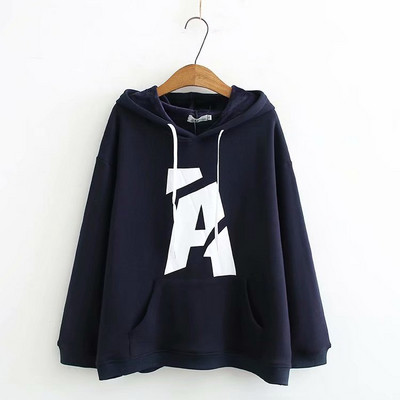 Casual γυναικείο φούτερ και τσέπη με κουκούλα σε τρία χρώματα