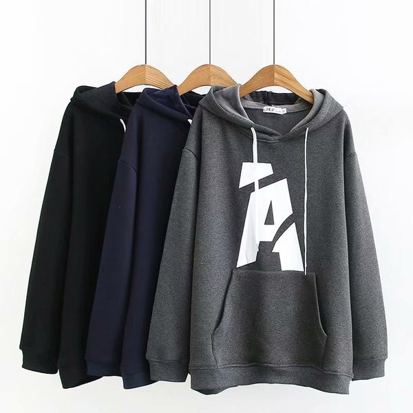 Casual γυναικείο φούτερ και τσέπη με κουκούλα σε τρία χρώματα