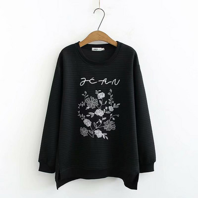 Ежедневна  дамска  блуза с дълъг ръкав и О-образно деколте в три цвята 