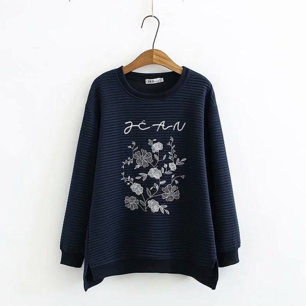 Ежедневна  дамска  блуза с дълъг ръкав и О-образно деколте в три цвята 