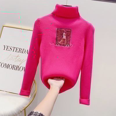 Μοντέρνο γυναικείο πουλόβερ με ψηλό γιακά σε διάφορα χρώματα