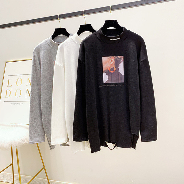 Bluza de dama model larg cu aplicatie in trei culori