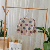 Μοντέρνο γυναικείο πουλόβερ για αγόρια σε μπεζ χρώμα