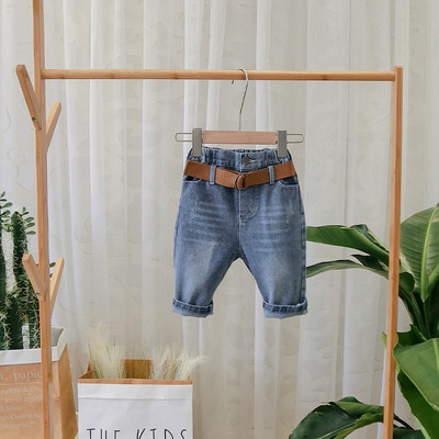 Model nou de blugi pentru copii pentru baieti cu centura albastra